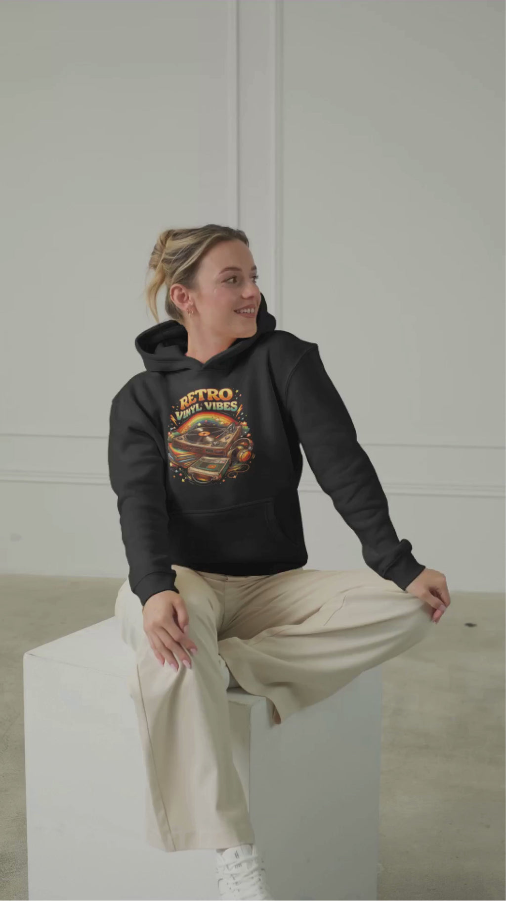 Retro Vinyl Vibes Unisex Hoodie – Groovy Throwback Style