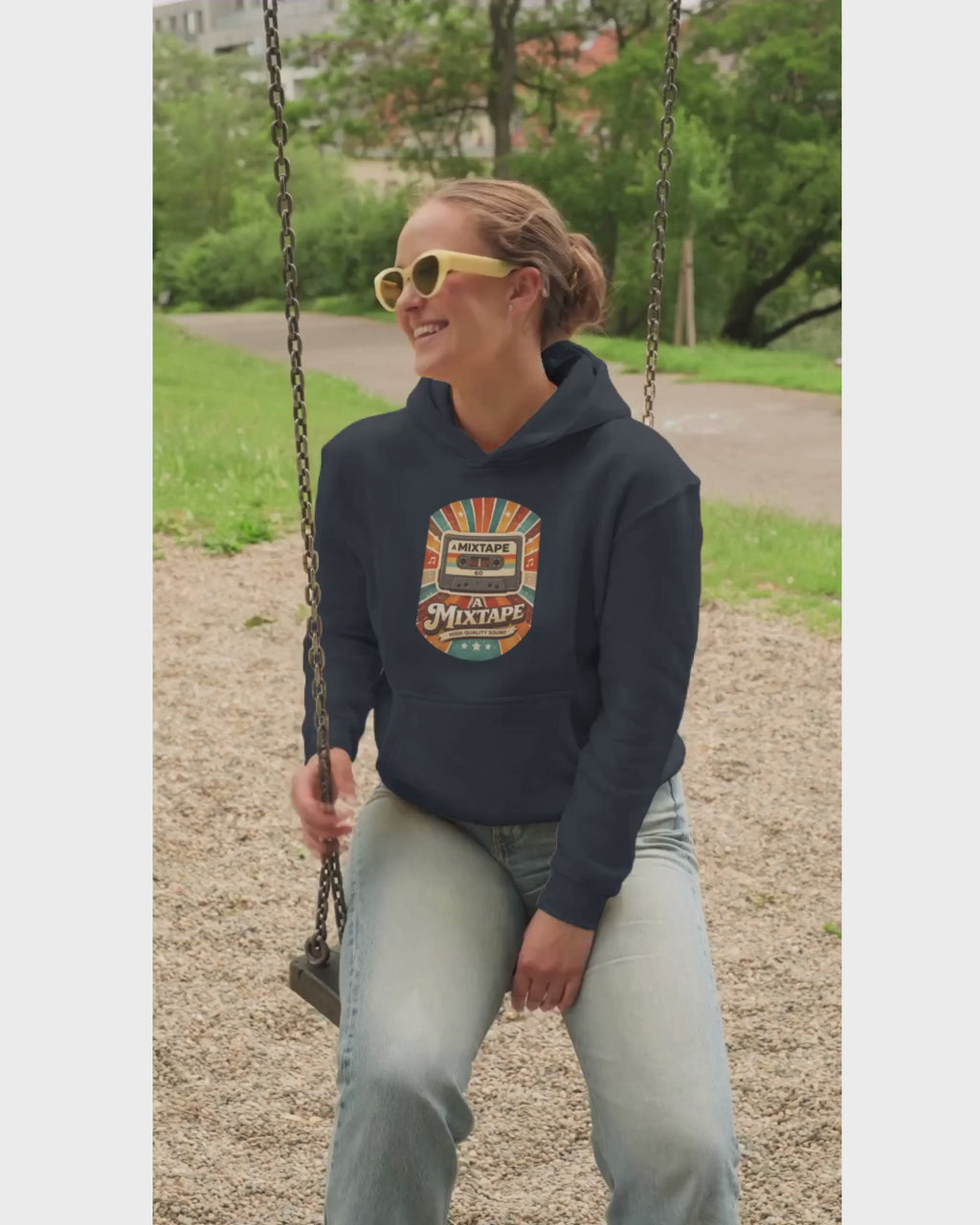 Mixtape Magic Unisex Hoodie – 70s/80s Retro Cassette Vibes